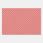 Red Candy Canes, Classic & Fun Weihnachten gestrei Geschenkpapier Set (Vorderseite 3)