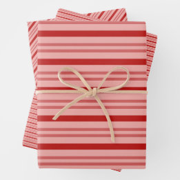 Red Candy Canes, Classic & Fun Weihnachten gestrei Geschenkpapier Set