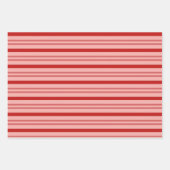 Red Candy Canes, Classic & Fun Weihnachten gestrei Geschenkpapier Set (Vorderseite)