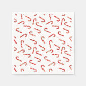 Red Candy Canes Watercolor Urlaubsmuster Serviette (Vorderseite)