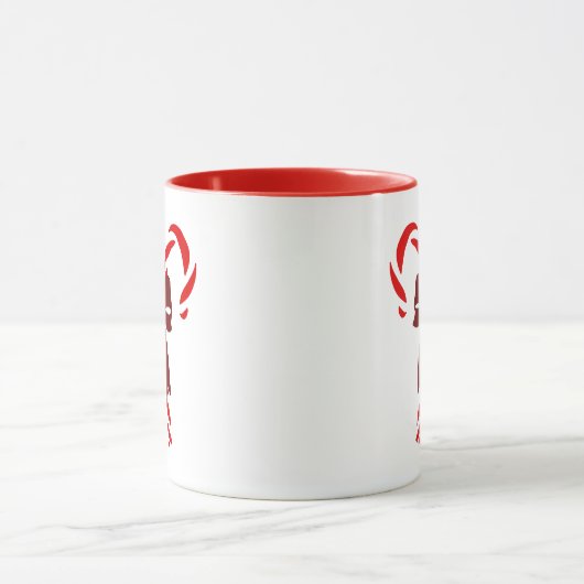 Red Candy Canes with Pine Needles & Bow Tasse (Zentrum)