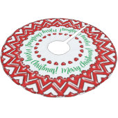 Red Candy Hearts Polyester Weihnachtsbaumdecke (Schrägansicht)