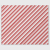 Red Candy Stripe Geschenkpapier (Flach)