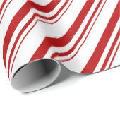 Red Candy Stripe Geschenkpapier (Rolleneckpunkt)
