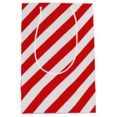Red Candy Stripe Mittlere Geschenktüte (Vorderseite)