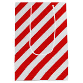 Red Candy Stripe Mittlere Geschenktüte (Rückseite)