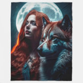 RED CANIS LUPIS (WOLF) FLEECEDECKE (Vorderseite)