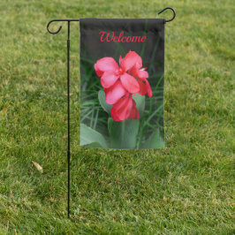 Red Canna wetterfeste Personalisiert Gartenflagge