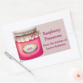 Red Canning Jar Design Canning Label Rechteckiger Aufkleber (Umschlag)