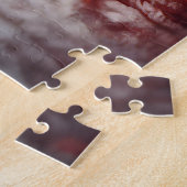 Red Canoe auf Herbstsee Puzzle (Seite)