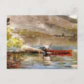 Red Canoe Fishing Winslow Homer Postkarte (Vorderseite)