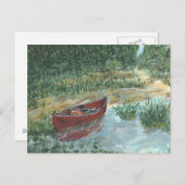Red Canoe Postkarte (Vorne/Hinten)