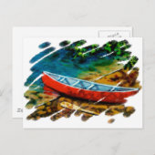 RED CANOE POSTKARTE (Vorne/Hinten)
