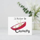 Red Canoe Postkarte (Stehend Vorderseite)