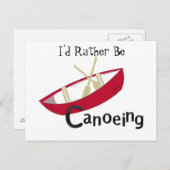 Red Canoe Postkarte (Vorne/Hinten)