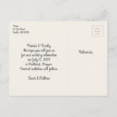 Red Canoe Save the Date Postkarte (Rückseite)