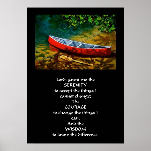 RED CANOE SERENITY PRAYER POSTER (Vorne)