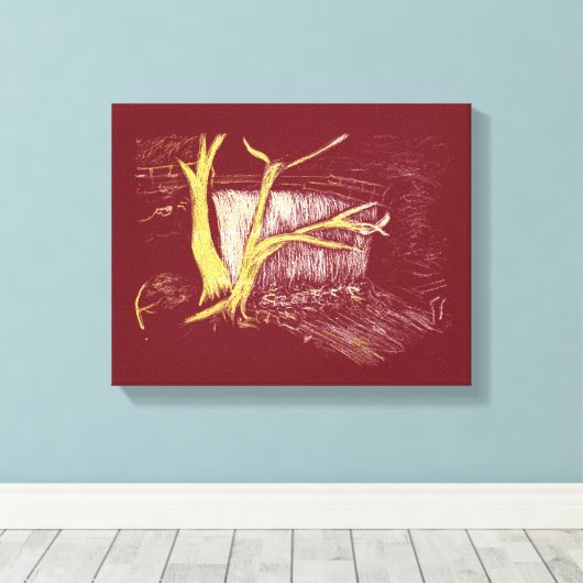 Red Canvas Print Leinwanddruck (Insitu (Holzboden))