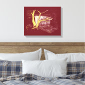 Red Canvas Print Leinwanddruck (Insitu (Schlafzimmer))