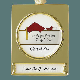 Red Cap Abschluss Banner Ornament