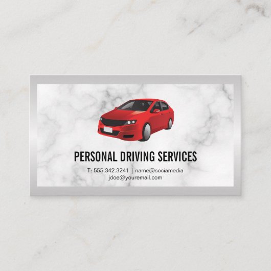 Red Car | Fahrdienstleistungen Visitenkarte (Vorderseite)