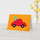Red Car Karte (Gelbe Blume)