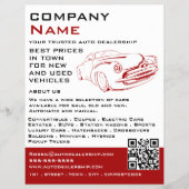 Red Car Logo, Werbung für den Vertrieb von Auto Flyer (Vorne)