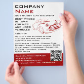 Red Car Logo, Werbung für den Vertrieb von Auto Flyer (Hand)