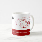 Red Car Logo, Werbung für den Vertrieb von Auto Kaffeetasse (VorderseiteRechts)