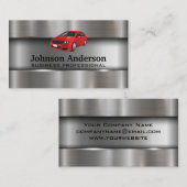 Red Car | Metallisch Visitenkarte (Vorne/Hinten)