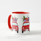 Red Car mit Weihnachtsgeschenke Tasse (Vorderseite Links)