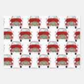 Red Car mit Weihnachtskreidepapier Geschenkpapier Set (Vorderseite)
