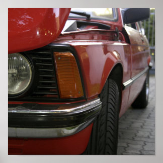 Red Car Poster