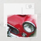 Red Car Postkarte (Vorne/Hinten)