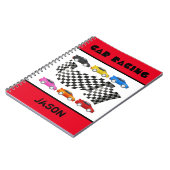 Red Car Racing Spiral Notebook Notizblock (Linke Seite)
