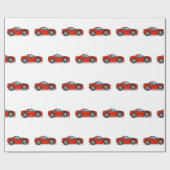 Red Car Tuning Geschenkpapier (Flach)
