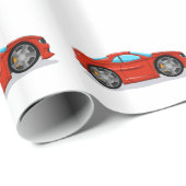 Red Car Tuning Geschenkpapier (Rolleneckpunkt)