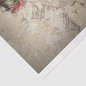 Red Car Vintag 20 x 30 Decoupage Seidenpapier (Ausschnitt)