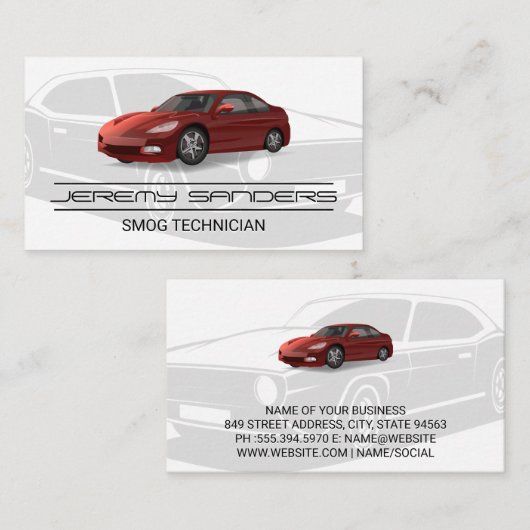 Red Car Visitenkarte (Vorne/Hinten)