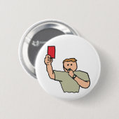 Red Card Football Schiedsrichter Button (Vorne & Hinten)