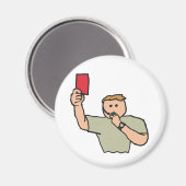 Red Card Football Schiedsrichter Magnet (Vorderseite/Rückseite)
