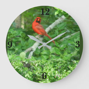 RED CARDINAL CLOCK GROßE WANDUHR
