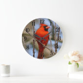 Red Cardinal Große Wanduhr (Zuhause)