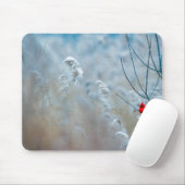 Red Cardinal in Winter Nature Foto von Christmas Mousepad (Mit Mouse)