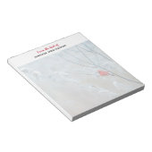 Red Cardinal in Winter Nature Foto von Christmas Notizblock (angewinkelt)