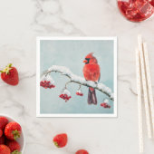 Red Cardinal Paper Napkin Serviette (Beispiel)