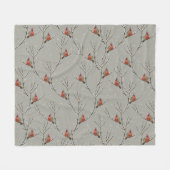 Red Cardinal Perched, wir haben Tree Branch Fleece (Vorderseite (Horizontal))