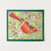 red cardinal wandteppich (Vorderseite (Horizontal))