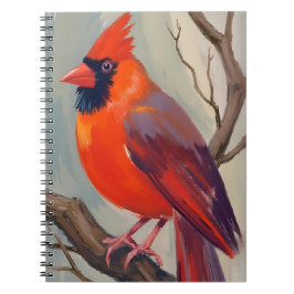Red Cardinal Watercolor Painting Notizblock