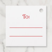 Red cardinal winter branch Merry Christmas to from Geschenkanhänger (Rückseite)